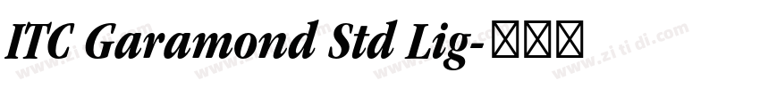ITC Garamond Std Lig字体转换